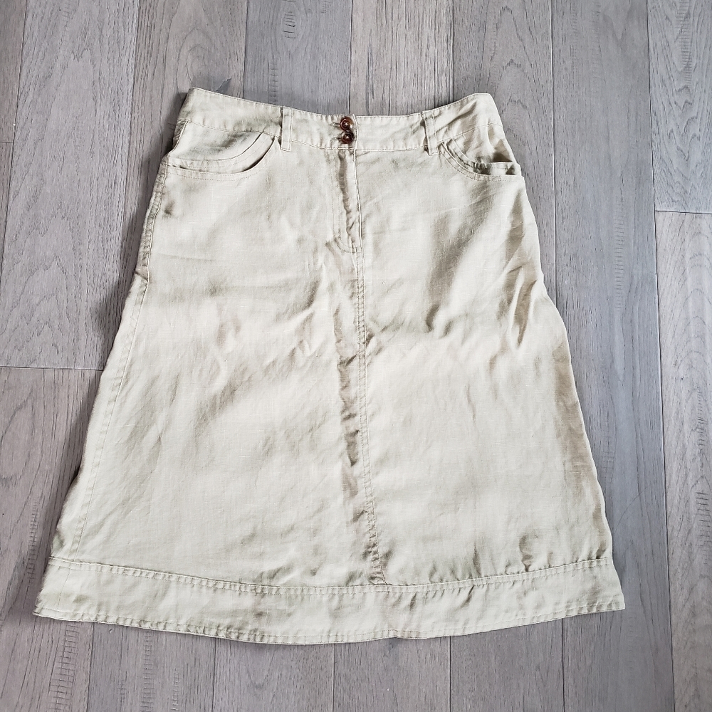 Ecologie A-Line Linen Skirt Size 4